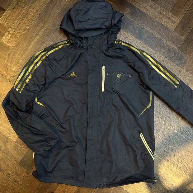 Adidas 리버풀 빈티지 클리마프루프 리버풀 흑금 윈드브레이커