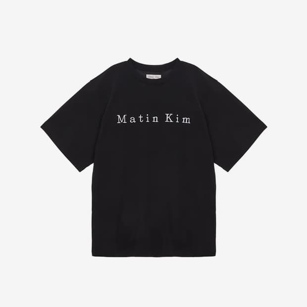마뗑킴 MATIN EMBROIDERY LOGO TOP IN BLACK