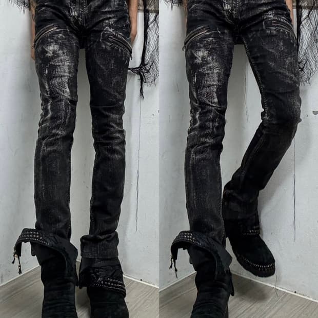 [L.G.B] Archive Coated Wolf Pants