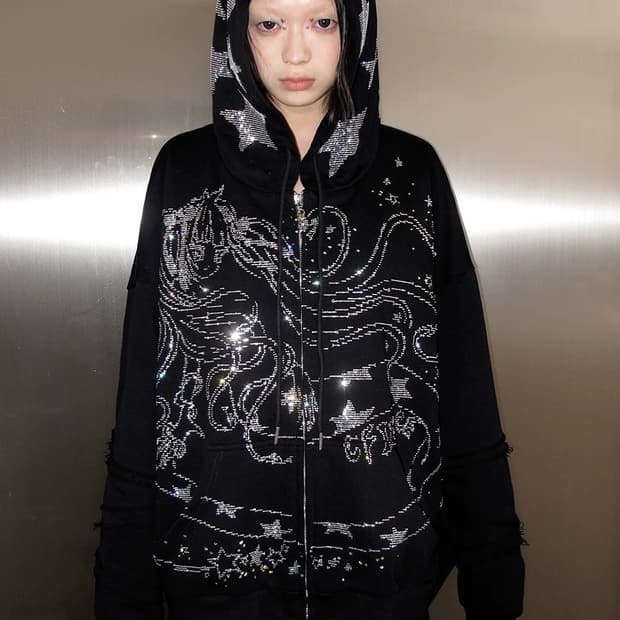 cfierce 뱀 요괴소녀 후드집업 후디