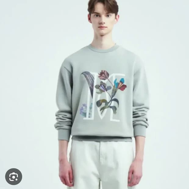 한섬 타임 TIME 2022 플라워 프린트 스웻셔츠 110사이즈