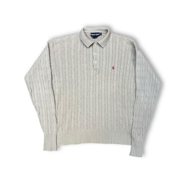 폴로랄프로렌 카라넥 케이블 니트