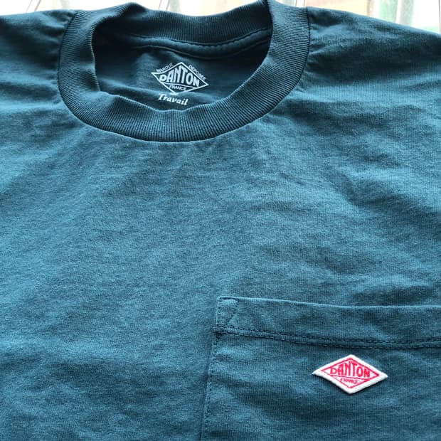 40 단톤 다크그린 포켓티셔츠 