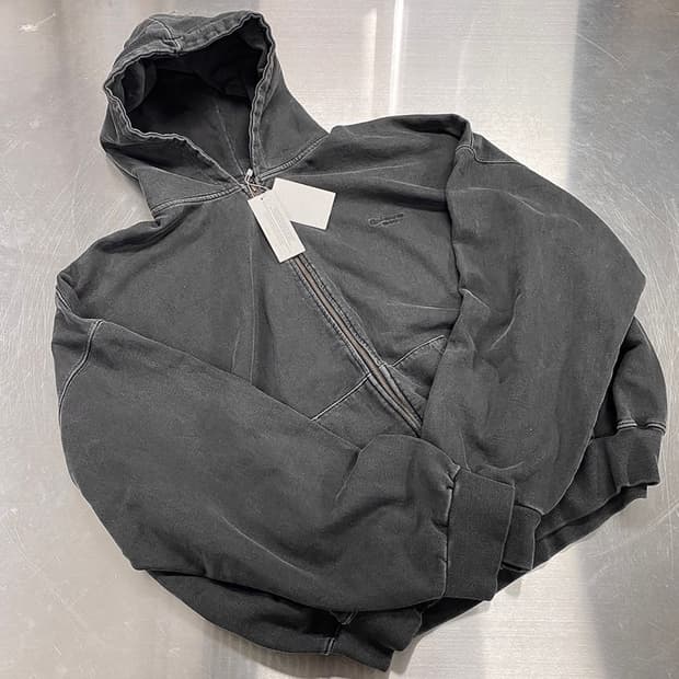 언더마이카 mu.11 안티 Fxxking logo 피그먼트 후드 집업 1