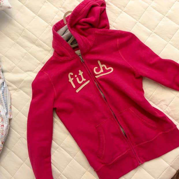 아베크롬비 핑크 후드집업