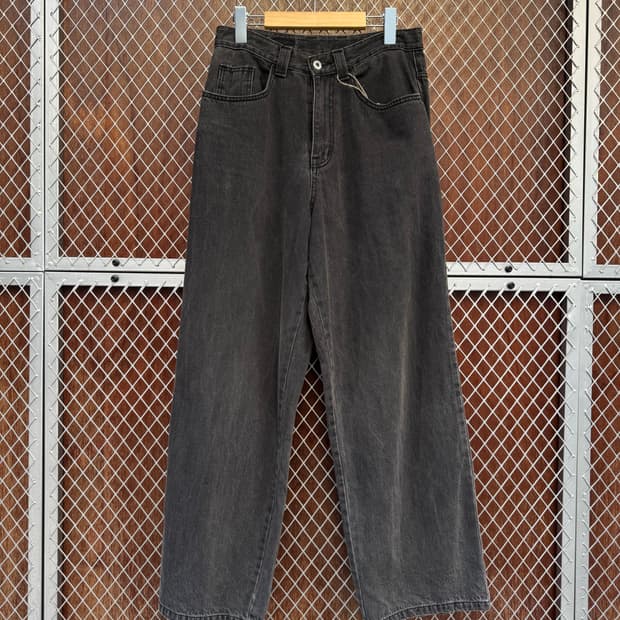 디스이즈네버댓 디네댓 와이드 흑청 데님 팬츠 s