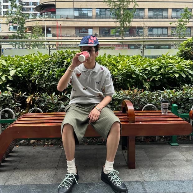 [30]스투시 볼륨 플리티드 쇼츠 올리브