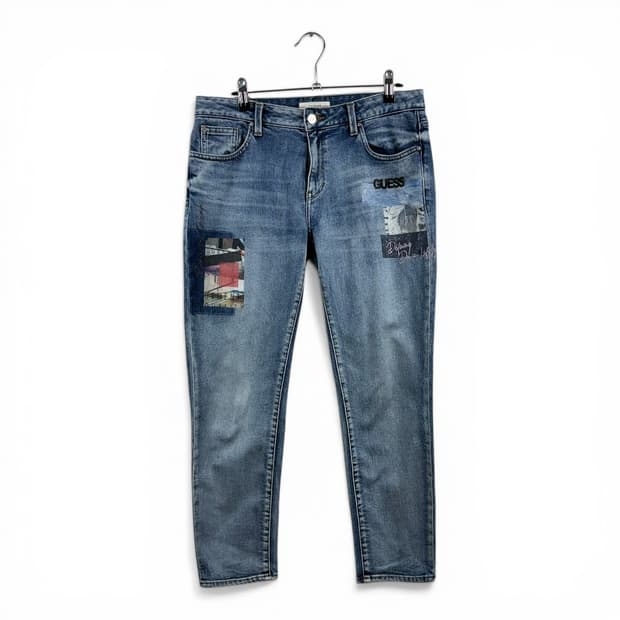 (28)  게스 Y2K 슬림핏 연청 데님 팬츠