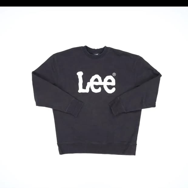 lee 빅로고 블랙 맨투맨 티셔츠 0115H1