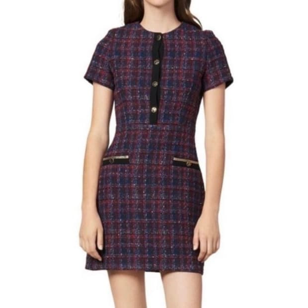 Sandro 산드로 트위드 미니 원피스 정품