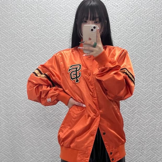 스타터 샌프란시스코 자이언츠 레트로 오렌지 바시티 자켓 M C10357