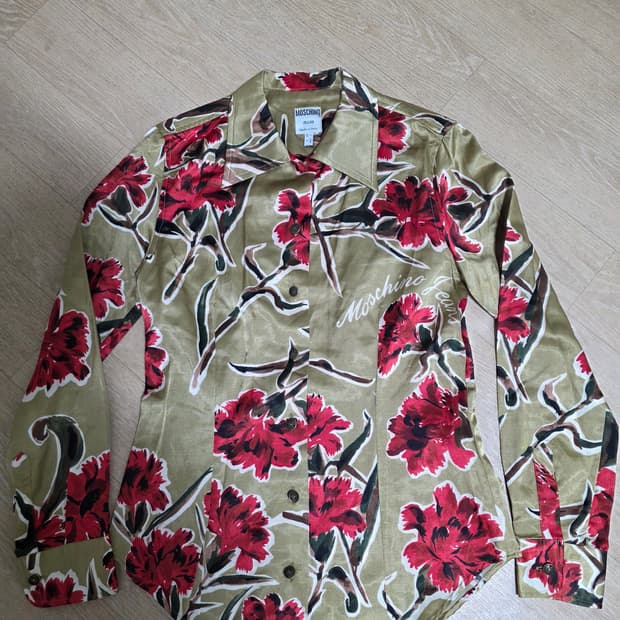 모스키노 진스 플라워 프린트 셔츠