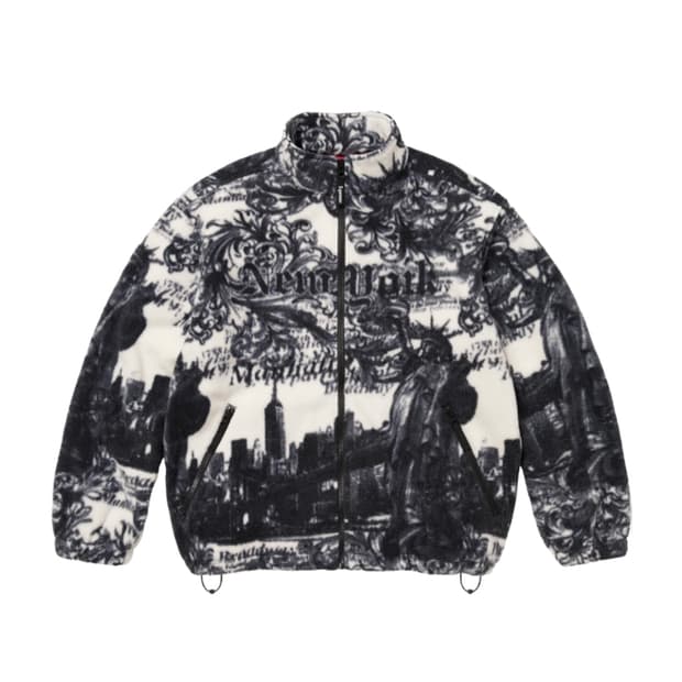 슈프림 뉴욕 후리스 화이트 XL