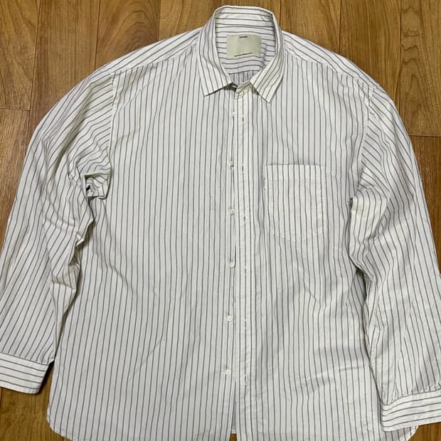 포터리 컴포트셔츠 베이지 스트라이프 2사이즈