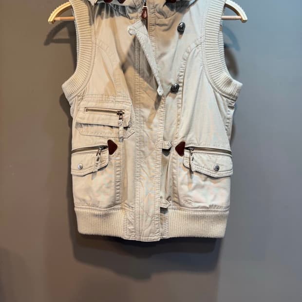 버버리 블루라벨 여성 후드 조끼 S