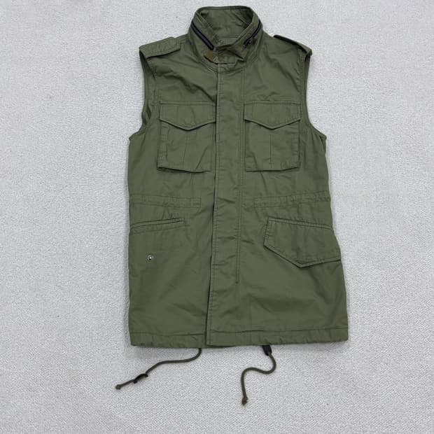 S 지오다노 카키 야상 조끼 재킷 0316E