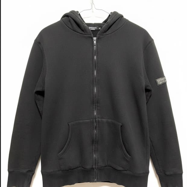 에드윈/ 헤너스 에드윈 블랙 후리스 후드집업