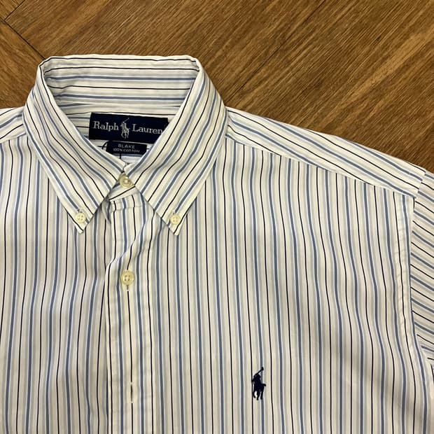 N335 폴로 스트라이프 반팔 셔츠