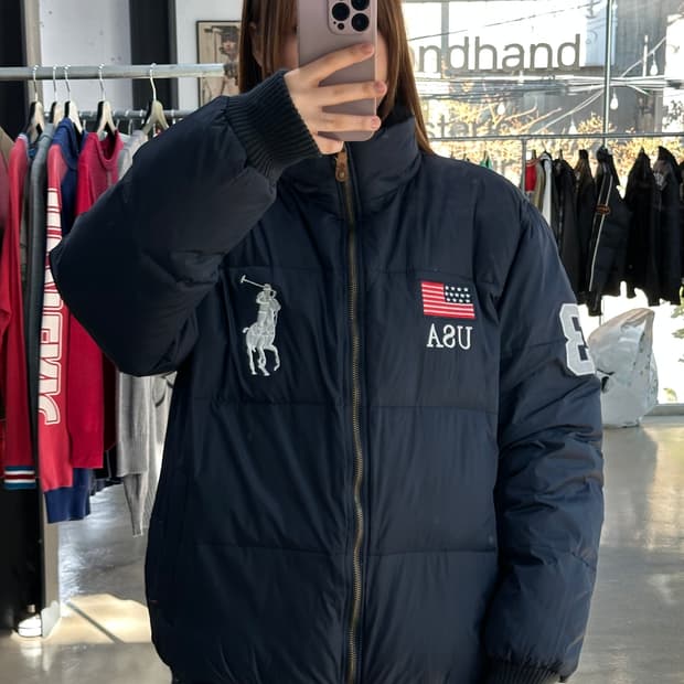 폴로랄프로렌 US성조기 빅포니 넘버링 푸퍼자켓2XL