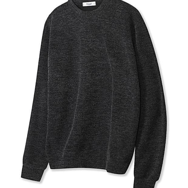 (새상품 택포가격) 폴리그램 리브드 니트 스웨트 셔츠 차콜 XL