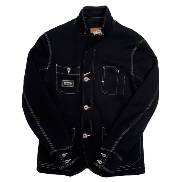 디젤 블랙 코튼 스티치 워크자켓 M