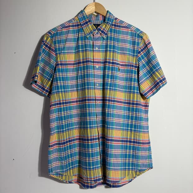 폴로 랄프로렌 멀티 컬러 체크 반팔 셔츠 (무료배송)