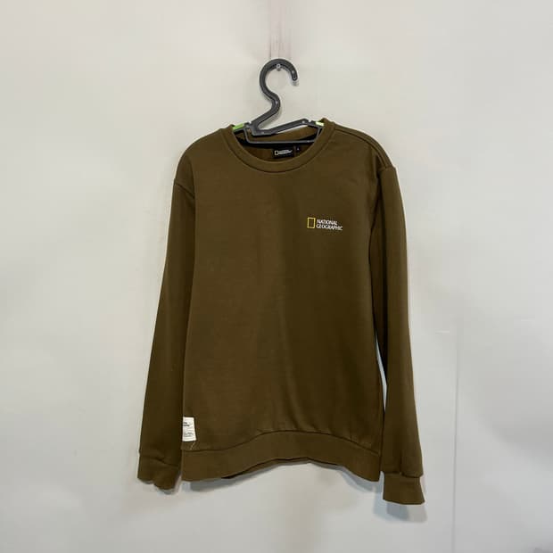 내셔널지오그래픽 남성 기모 맨투맨 100 