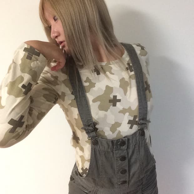 Multi way Shirring Suspenders 갸루 셔링 멜빵