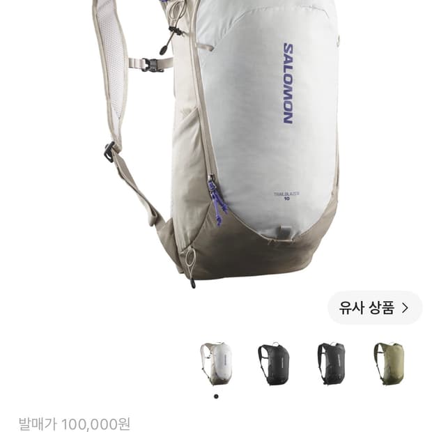 살로몬 트레일블레이저 10 그레이 백팩
