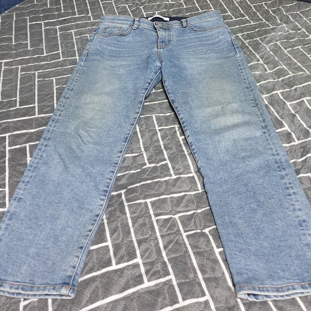 솔트에비뉴 스판 밴딩 워싱 데님팬츠 (33)