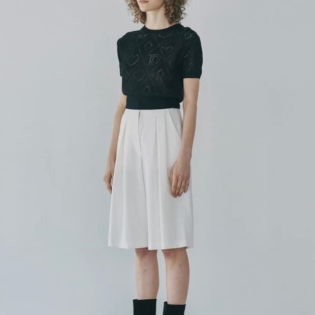 🤍DIAGONAL 와이드 버뮤다 팬츠