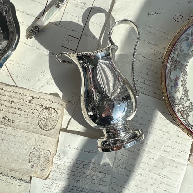 1940s 영국 빈티지 실버플레이트 크리머 저그