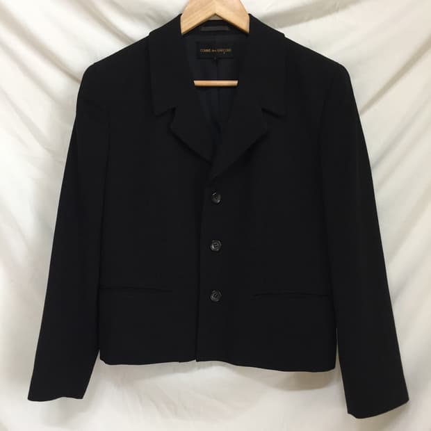 COMME des GARÇONS 블랙 울 블레이저