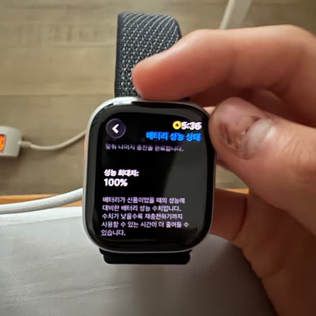 애플워치 11 42mm 배터리 성능 100% 무하자