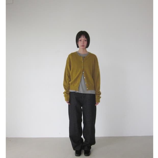 베르크서울 라운드 울 가디건 올리브