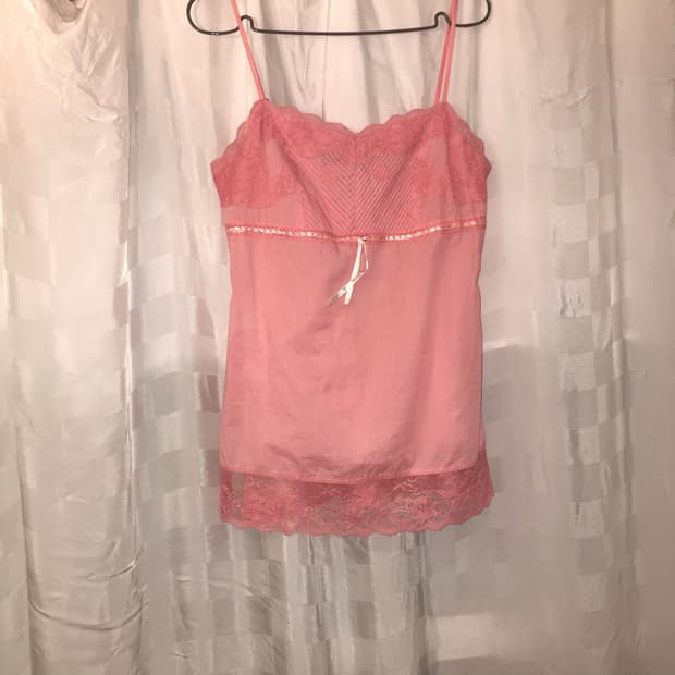 Vintage 갸루 페어리 핑크 슬리브리스