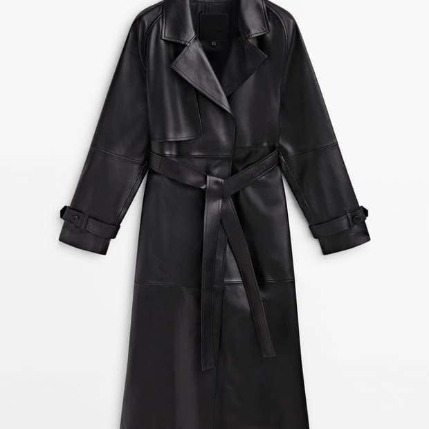 마시모두띠 나파레더 트렌치코트