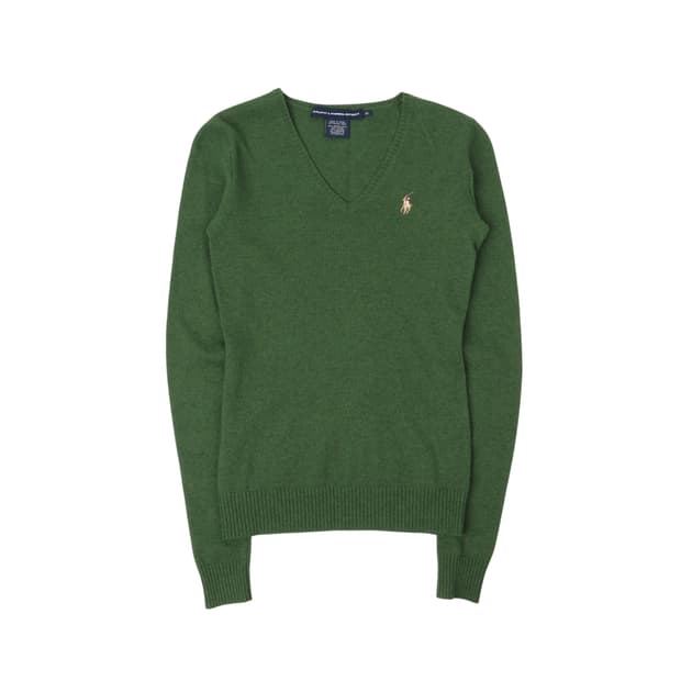 폴로 랄프로렌 말차 그린 울 캐시미어 니트