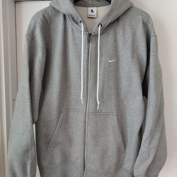 NIKE 솔로스우시 풀집 후디 (헤더그레이) XL