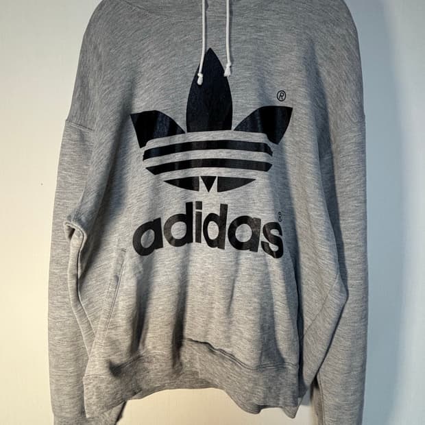 90s 아디다스 데상트 트레포일 빅로고 빈티지 후드
