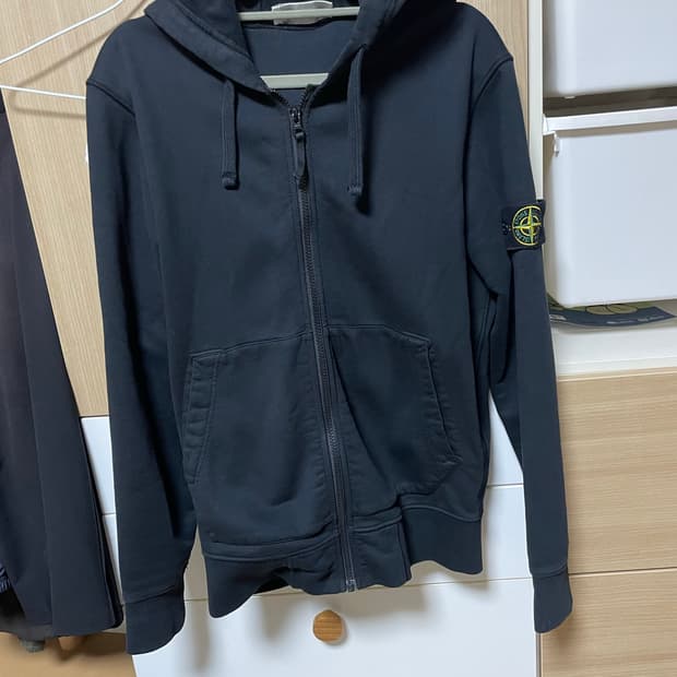 스톤아일랜드 블랙 후드집업 s