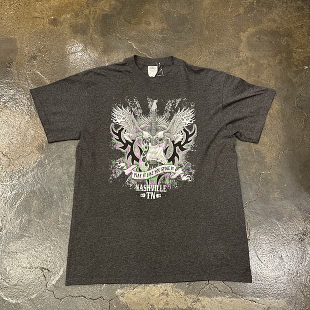 Delta 델타 프로웨이트 빈티지 밴드 반팔티 L