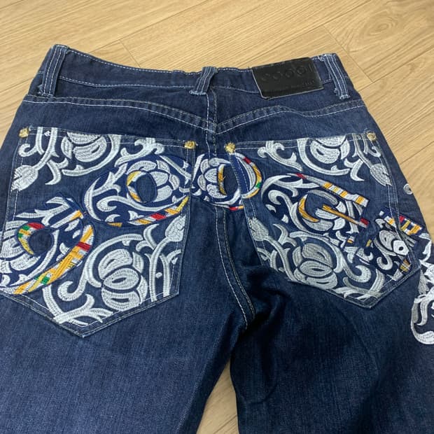 32)Coogi 쿠지 빅자수 스펠아웃 데님