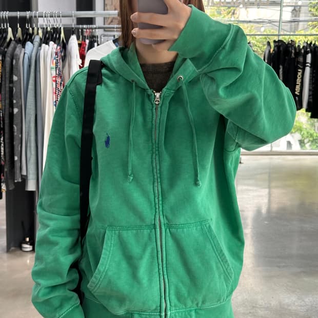 폴로랄프로렌 포니 그린 후드집업