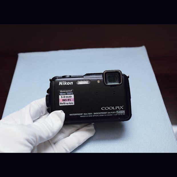 <레어><한글> 쿨픽스 aw110 (aw100) 블랙 빈티지 디카