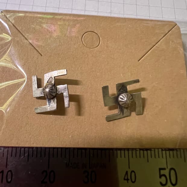 네이티브 아메리칸 주얼리 스와스티카 실버925 귀걸이