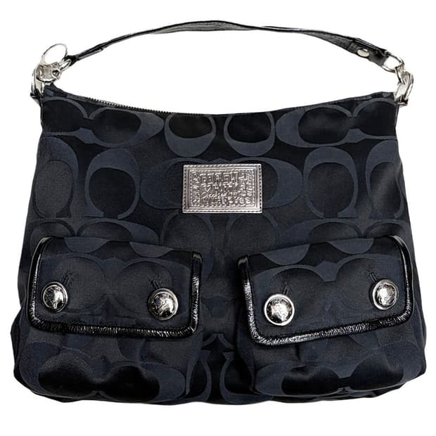 COACH 시그니처 패브릭 포피 숄더백