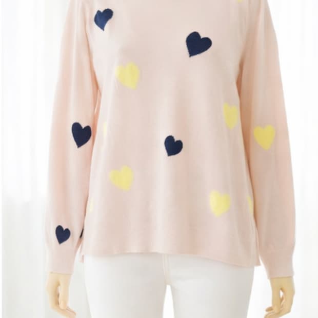 핑크 하트 가디건 가단47