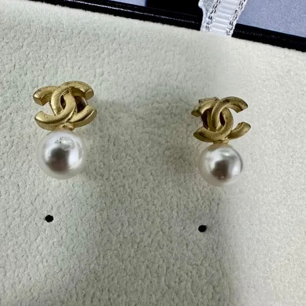 무광골드 진주귀걸이