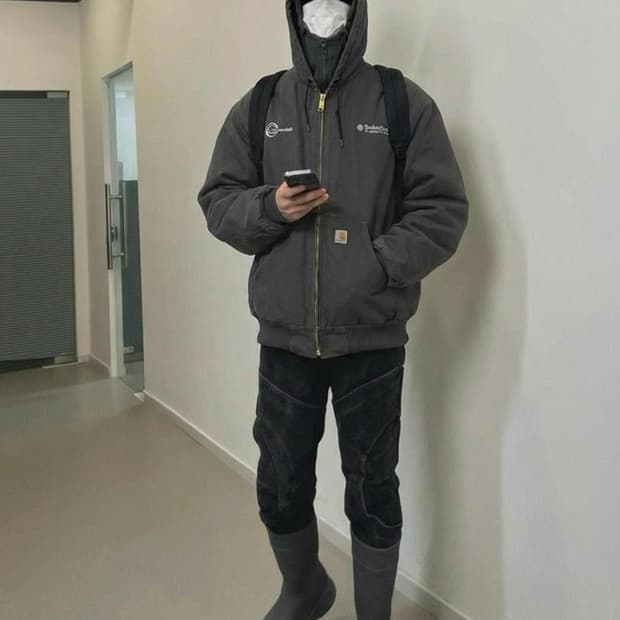 칼하트 x 팀버테치 본 후드 wip 자켓 차골